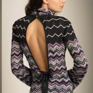 Missoni Multicolor Zig zag turtleneck dress size 2 or 38